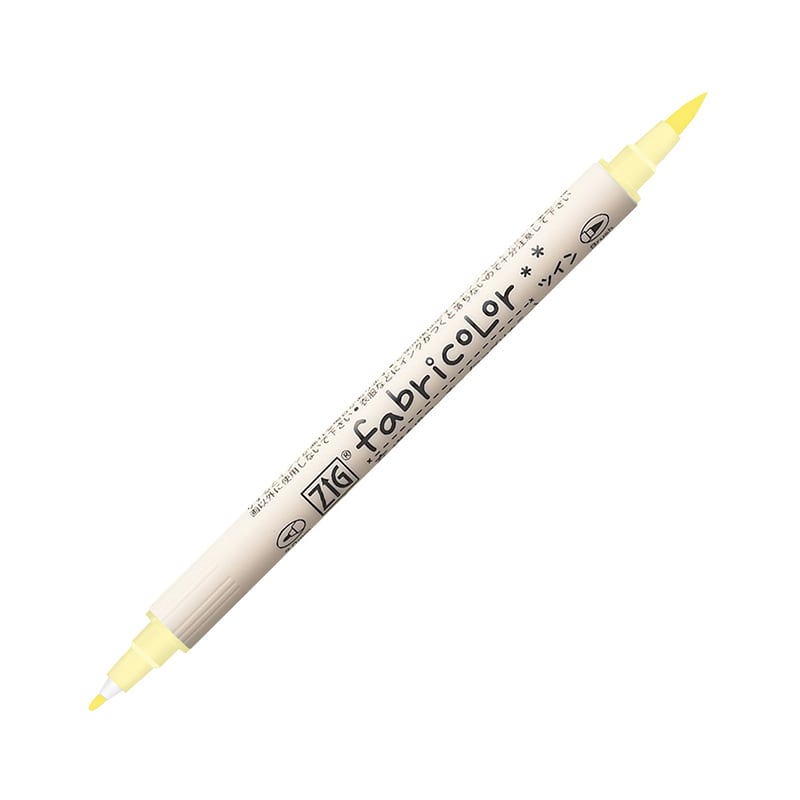 呉竹 布描きマーカー ZIG ファブリカラー ツイン バター TC-4000A-502 1本(ご注文単位6本)【直送品】