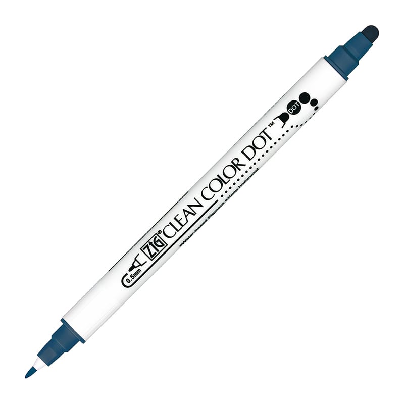 呉竹 水性マーカー ZIG クリーンカラードット デニム TC-6100-034 1本(ご注文単位3本)【直送品】
