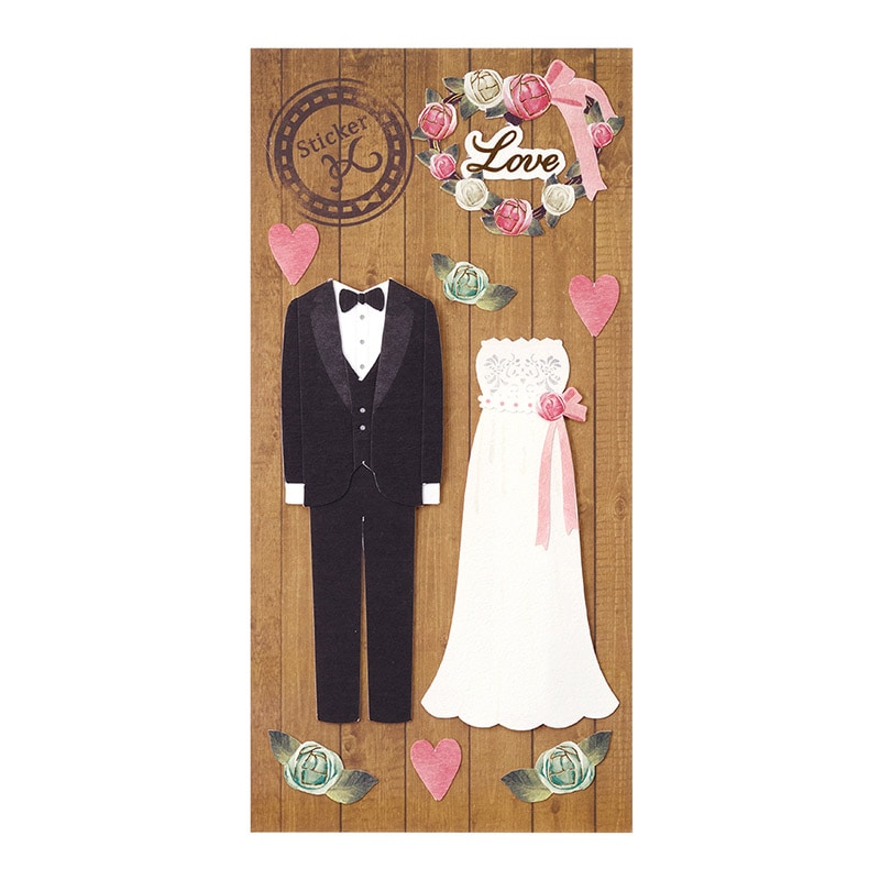 呉竹 ハンドメイドステッカーK DRESS&TUXDO SBST501-3 1枚(ご注文単位3枚)【直送品】