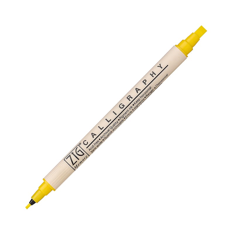 呉竹 水性マーカー　ZIG　メモリーシステム カリグラフィー　ピュアイエロー MS-3400-050 1個（ご注文単位6個）【直送品】