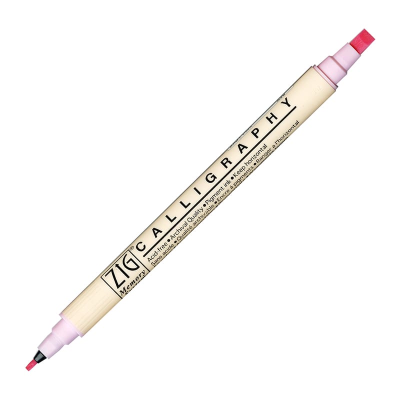 呉竹 水性マーカー　ZIG　メモリーシステム カリグラフィー　ベビーピンク MS-3400-026 1個（ご注文単位6個）【直送品】