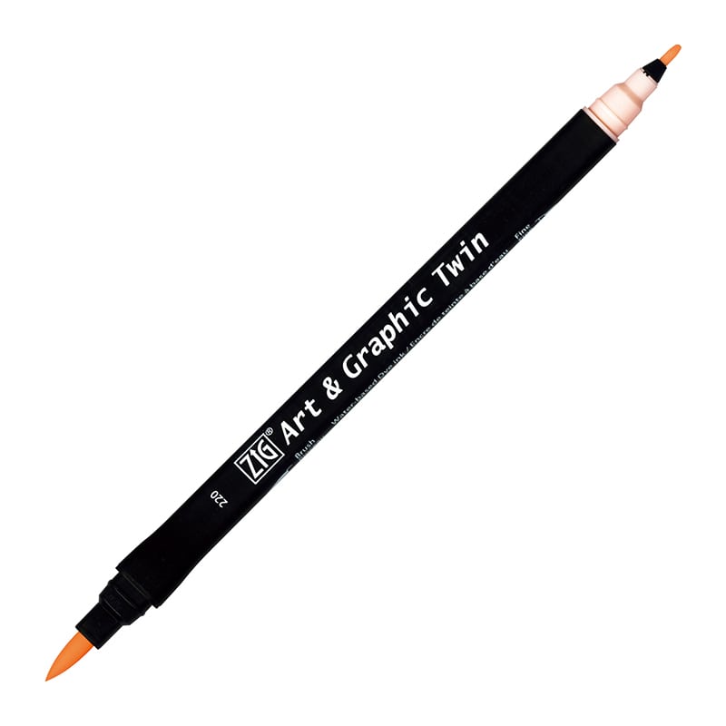 呉竹 水性ペン ZIG アート&グラフィック ツイン ティーローズ TUT-80-220 1個(ご注文単位3個)【直送品】