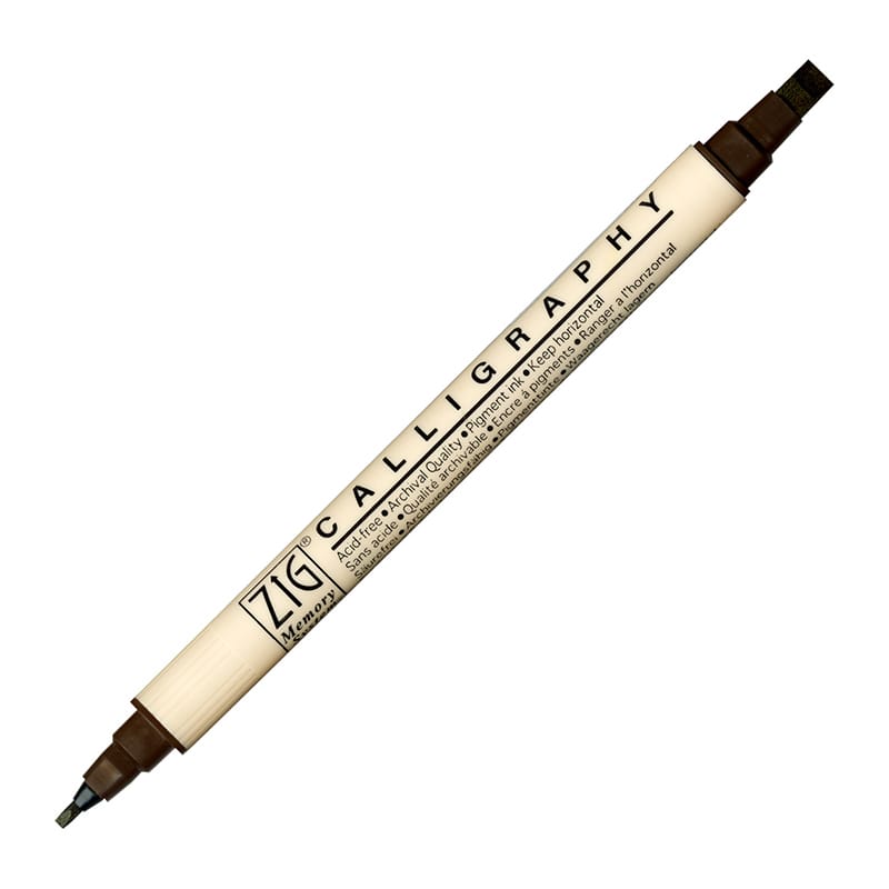 呉竹 水性マーカー　ZIG　メモリーシステム カリグラフィー　チョコレート MS-3400-062 1個（ご注文単位6個）【直送品】