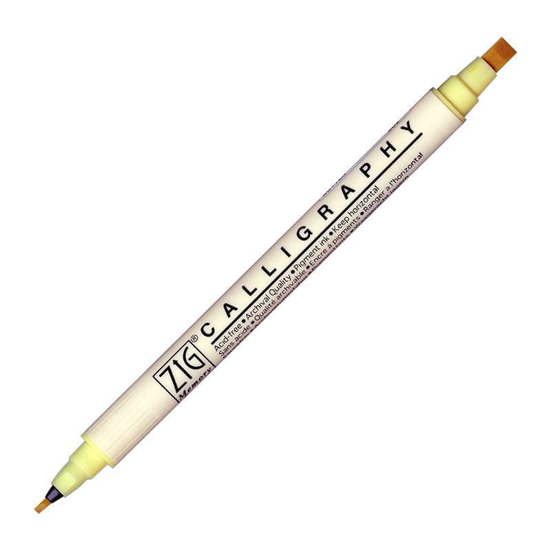 呉竹 水性マーカー　ZIG　メモリーシステム カリグラフィー　バター MS-3400-502 1個（ご注文単位6個）【直送品】