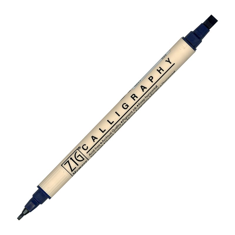 呉竹 水性マーカー　ZIG　メモリーシステム カリグラフィー　ネイビー MS-3400-035 1個（ご注文単位6個）【直送品】