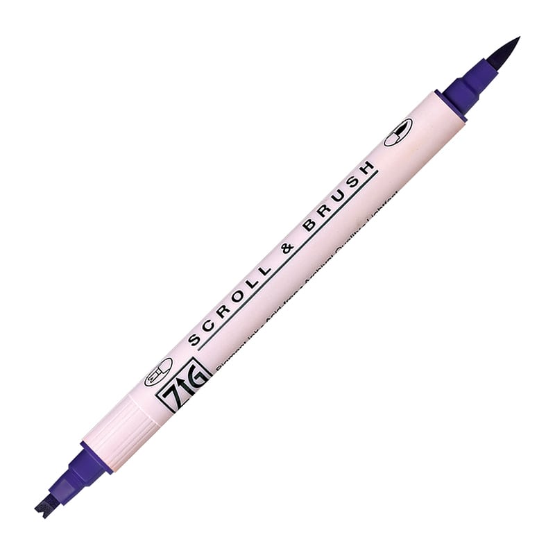 呉竹 水性マーカー　ZIG　メモリーシステム スクロール＆ブラッシュ　オーキッド MS-5000-085 1本（ご注文単位6本）【直送品】