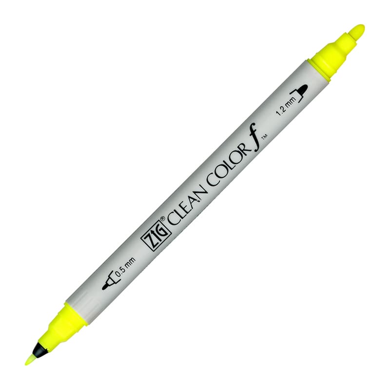 呉竹 水性マーカー ZIG クリーンカラーf No.001 蛍光イエロー TCS-6000T-001 1本(ご注文単位5本)【直送品】