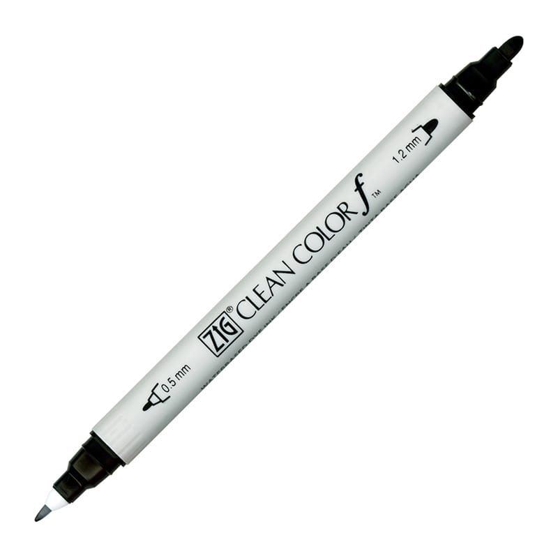 呉竹 水性マーカー ZIG クリーンカラーf No.010 ブラック TCS-6000T-010 1本(ご注文単位5本)【直送品】
