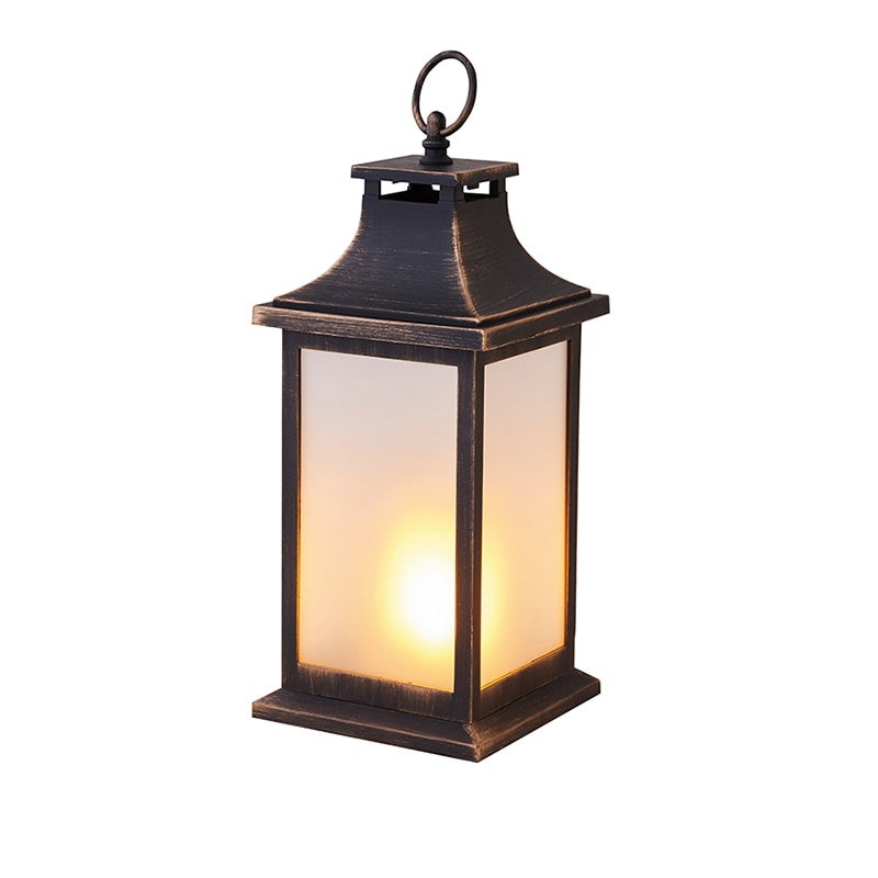 カメヤマ LED　イルミネライト　ファイヤーランタン カーブブラック PE660000110 1個（ご注文単位3個）【直送品】