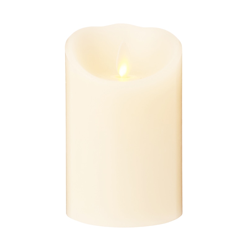 カメヤマ LEDキャンドル　ルミナラピラー 3×4　アイボリー B03070010IV 1個（ご注文単位1個）【直送品】