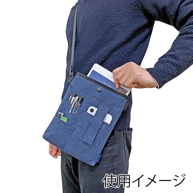 クツワ 薄型ワークポーチ FS100NB ネイビー 1個(ご注文単位2個)【直送品】