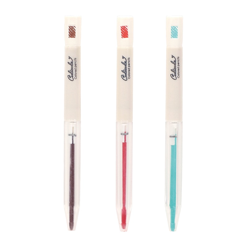 クツワ くりだし色鉛筆クリクル DE001RE レトロ 1個(ご注文単位5個)【直送品】