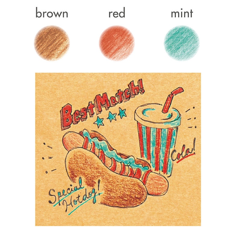 クツワ くりだし色鉛筆クリクル DE001RE レトロ 1個(ご注文単位5個)【直送品】