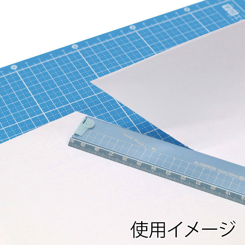 クツワ 折りたたみアルミ定規 XS05BL ブルー 1個(ご注文単位5個)【直送品】
