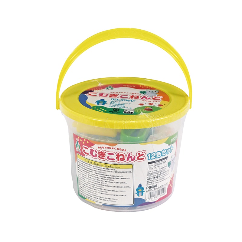 クツワ バケツ入りこむぎこねんど 12色セット PS050 1個(ご注文単位6個)【直送品】