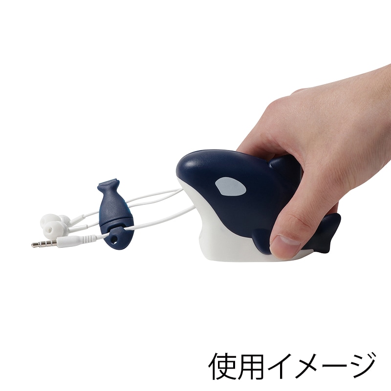 クツワ イヤホン+ホルダー MT018C シャチ 1個(ご注文単位5個)【直送品】