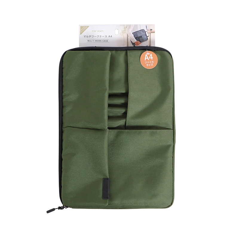 クツワ マルチワークケース 300DRGR A4 カーキ 1個(ご注文単位2個)【直送品】