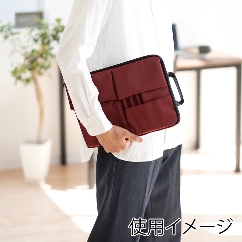 クツワ マルチワークケース 300DRRD A4 ボルドー 1個(ご注文単位2個)【直送品】