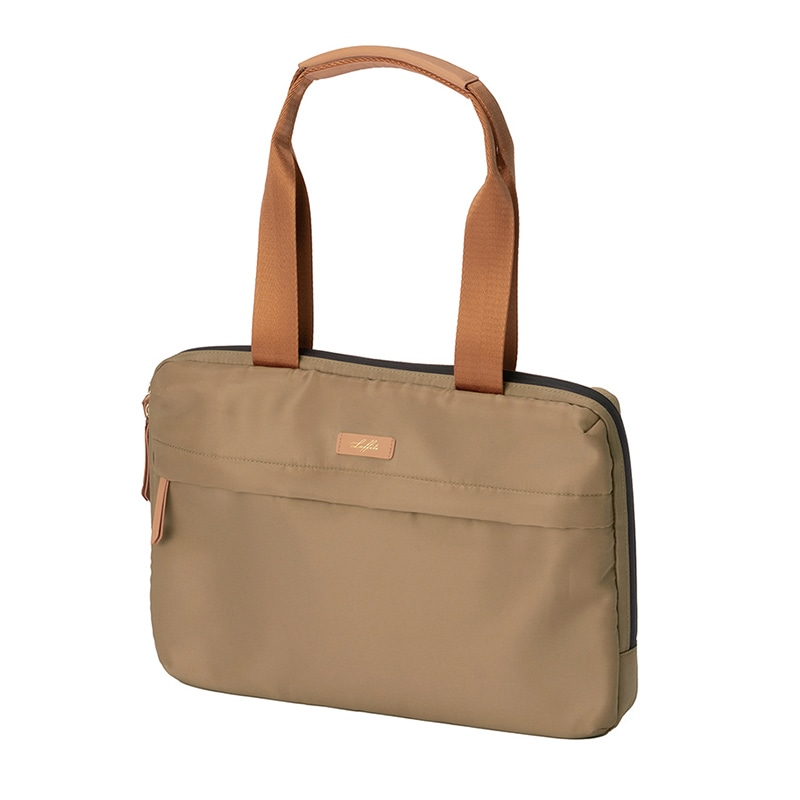 クツワ キャリングPCケース LF001BE カフェベージュ 1個(ご注文単位1個)【直送品】