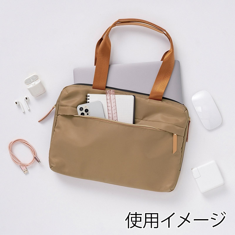 クツワ キャリングPCケース LF001BE カフェベージュ 1個(ご注文単位1個)【直送品】