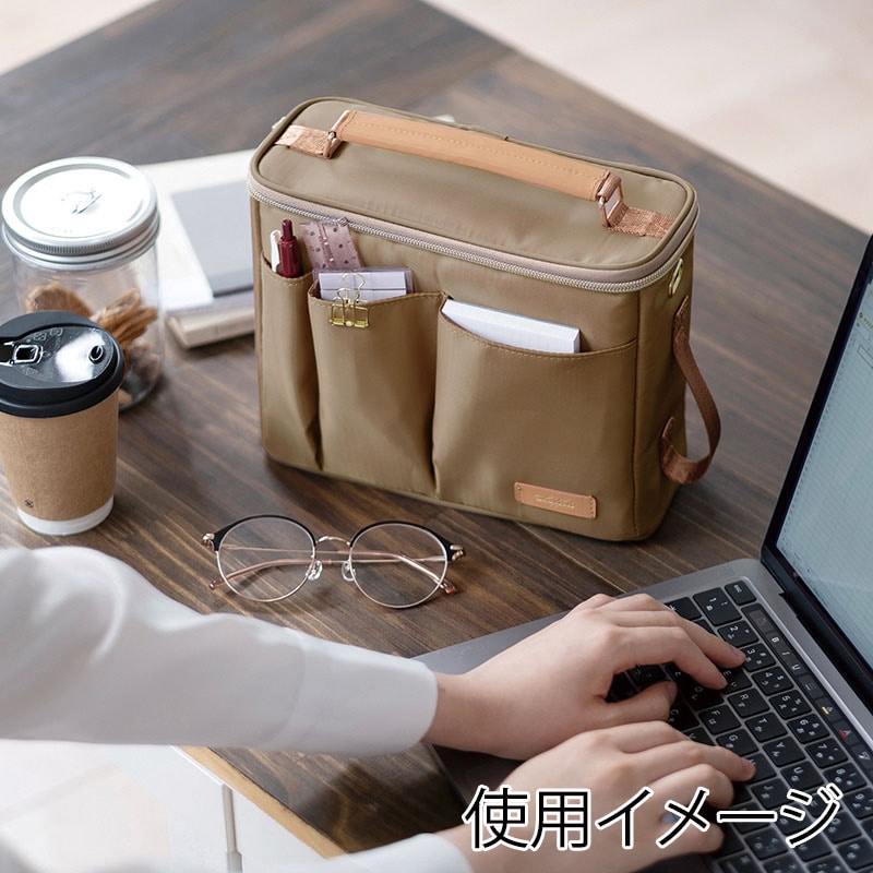 クツワ キャリングボックス LF002BE カフェベージュ 1個(ご注文単位1個)【直送品】