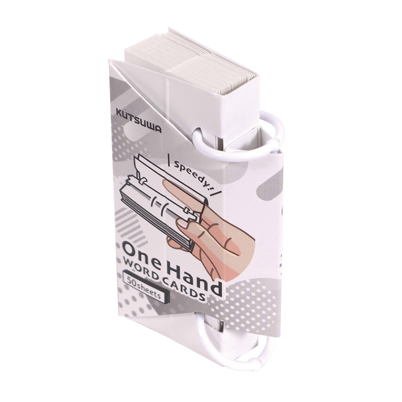 クツワ ワンハンド単語カード　SC233WH 大 ホワイト 1個（ご注文単位5個）【直送品】