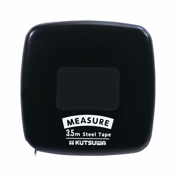 クツワ 超薄型メジャー 3.5m ブラック MJ006BK 1個(ご注文単位3個)【直送品】
