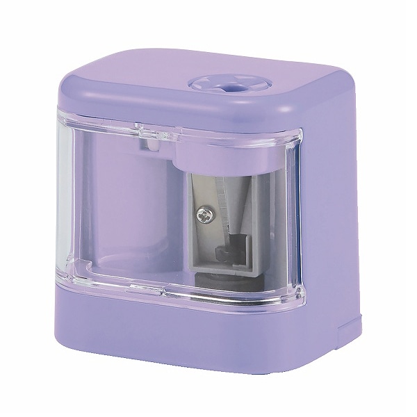 クツワ 電池鉛筆削り スピモ パープル RS042PU 1個（ご注文単位5個）【直送品】