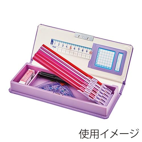 クツワ クラリーノ筆入 パープル CX303PU 1個(ご注文単位5個)【直送品】