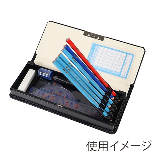 クツワ 合皮筆入 ブラック CB302BK 1個（ご注文単位5個）【直送品】