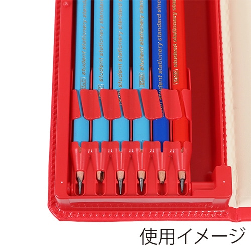 クツワ 合皮筆入 レッド CB302RD 1個(ご注文単位5個)【直送品】