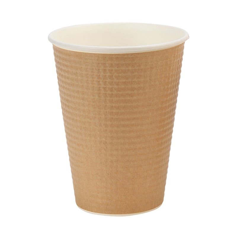 サンナップ エンボスカップ 未晒し 340ml 12oz 25個 C3425EMFS 1パック（ご注文単位50パック）【直送品】