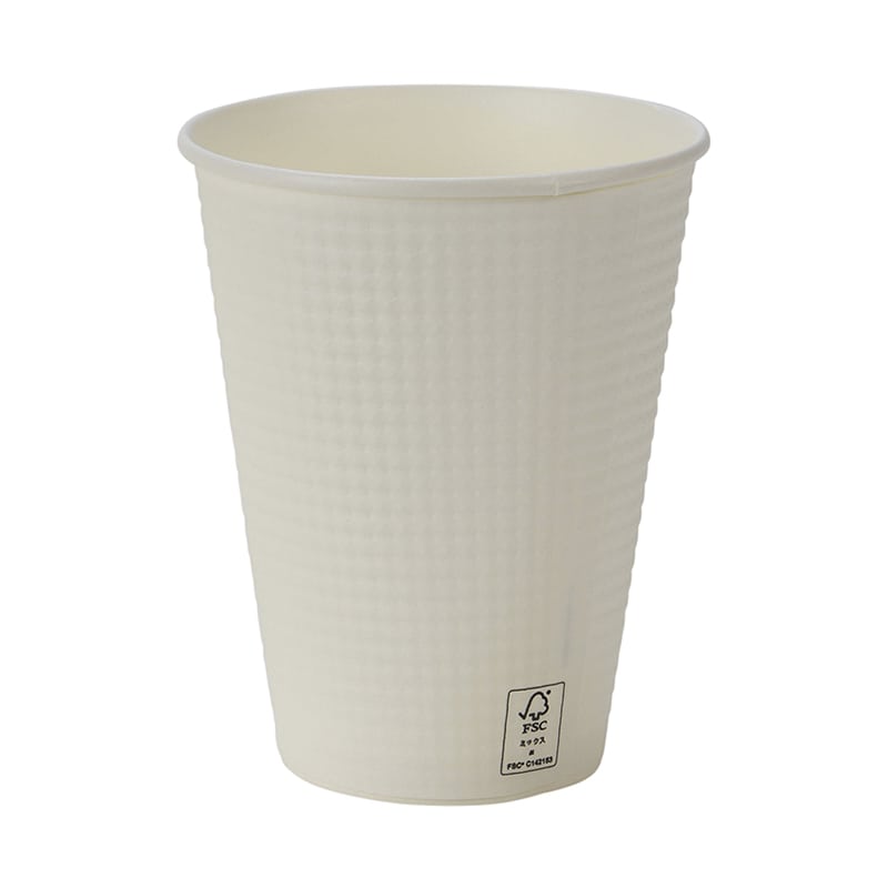 サンナップ エンボスカップ ホワイト 340ml 12oz 25個 C3425EAFS 1パック（ご注文単位50パック）【直送品】