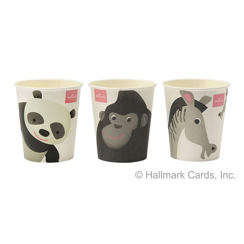 サンナップ ペーパーカップ HM動物カップ 205ml 7oz 100個 C20100ZHM 1パック（ご注文単位25パック）【直送品】
