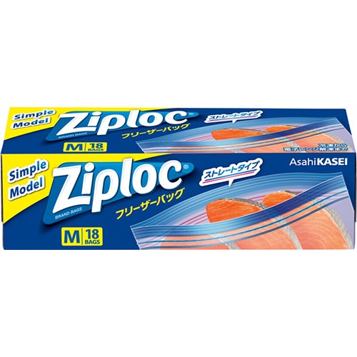 旭化成ホームプロダクツ ジップロック フリーザーバッグ M 18枚/本