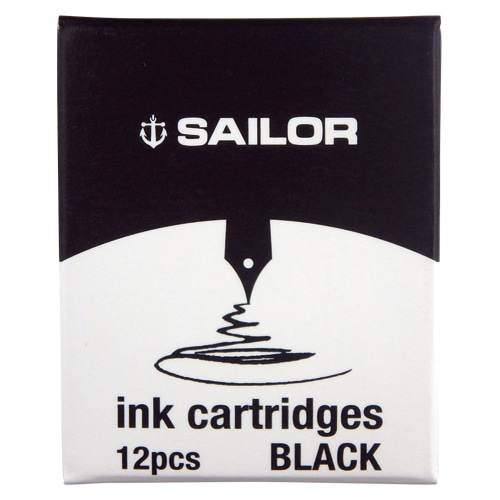 13-0404-120 万年筆用ジェントルインク　ブラック 1箱 (ご注文単位1箱)【直送品】