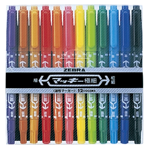 MCF-12C マッキー極細 12色セットC 1セット (ご注文単位1セット)【直送品】