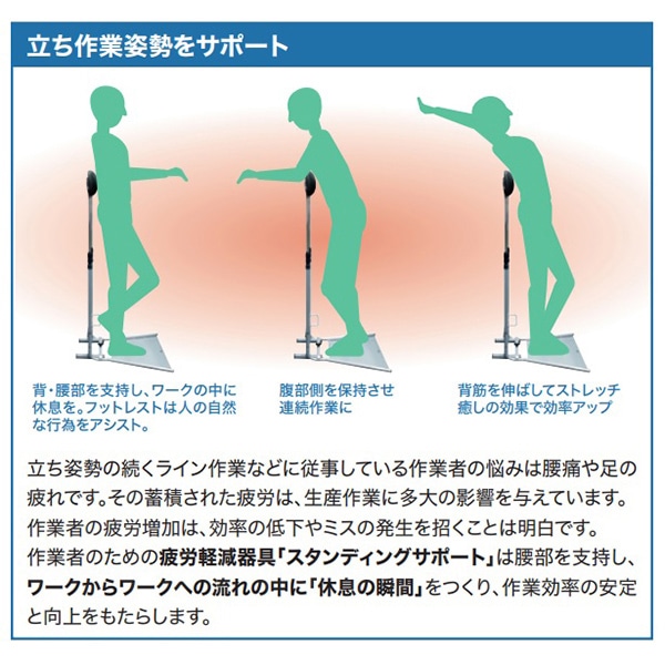 大一産業 ルネセイコウ スタンディングサポートフォールディング ブラック/ブラック SSF-7812 1台(ご注文単位1台)【直送品】