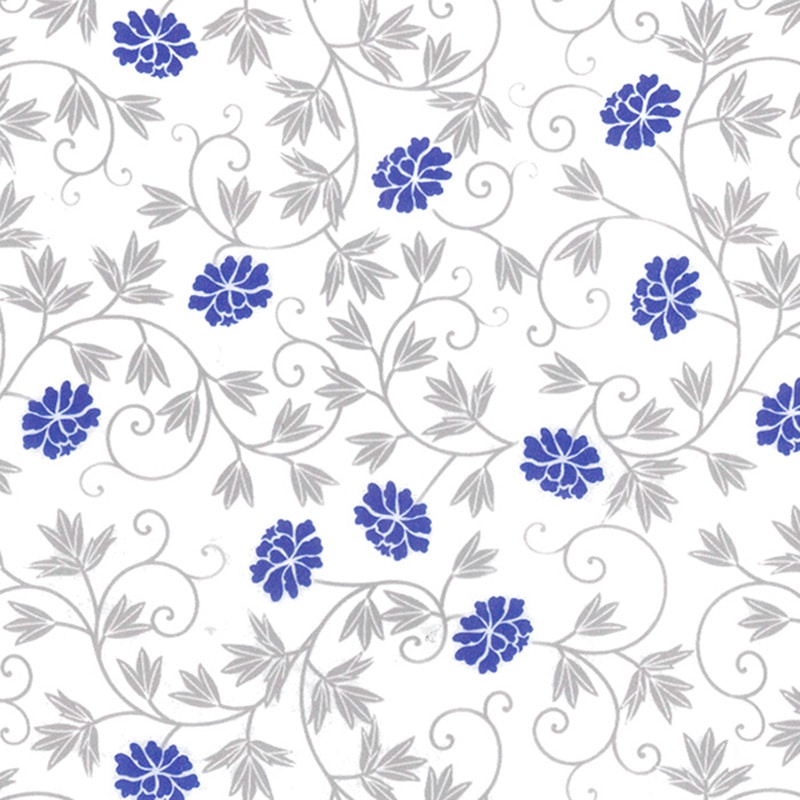 HEIKO 包装紙 半才並口 なごり花 藍 100枚/袋