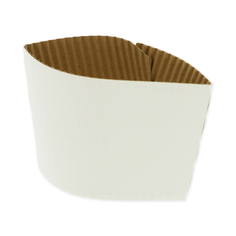 HEIKO ペーパーカップスリーブ 8オンス用 ホワイト 100枚/束