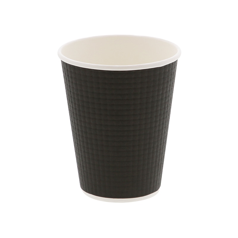 HEIKO 紙コップ エンボスカップ 8オンス 口径80mm ブラック 50個/袋