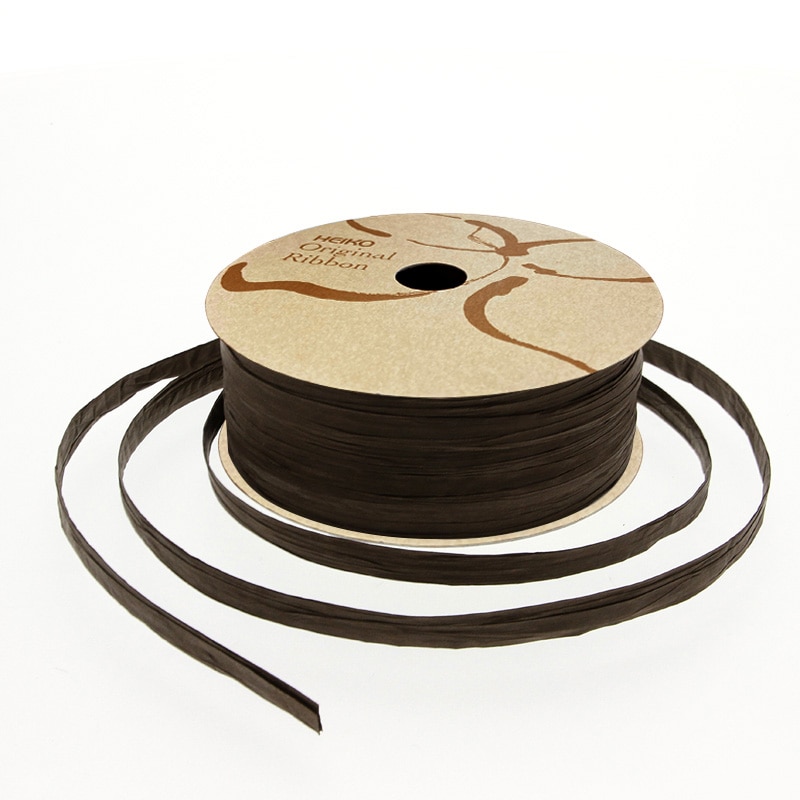 HEIKO ペーパーラフィア 約5mm幅×50m 13 ブラウン 1巻