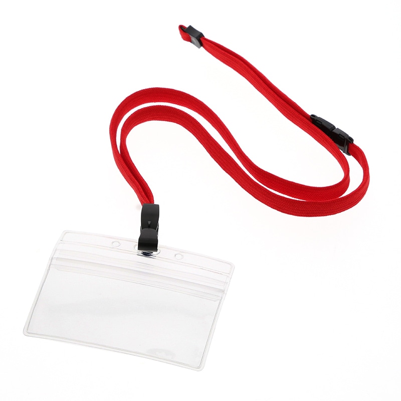 吊り下げ名札 チャック式 赤 1袋(10枚)