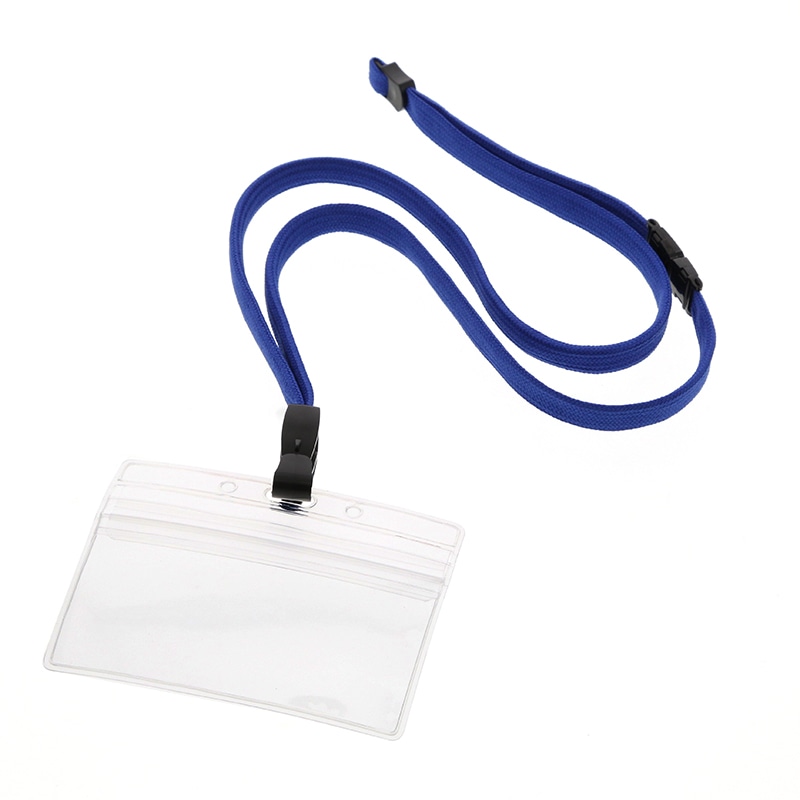 吊り下げ名札 チャック式 青 1袋(10枚)