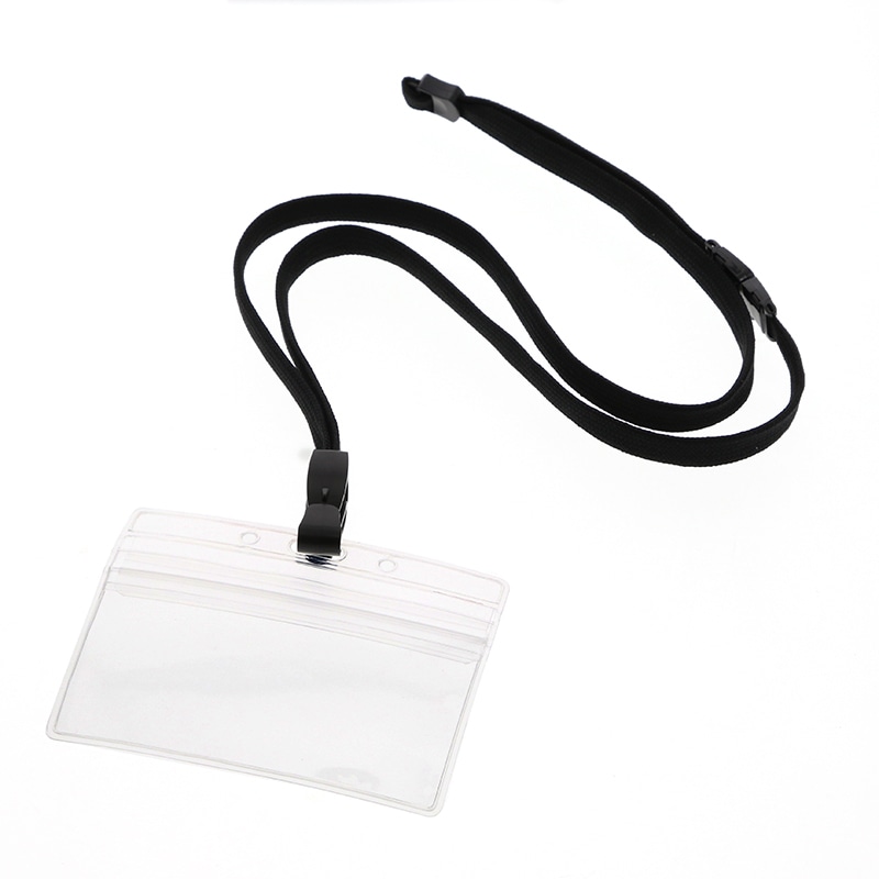 吊り下げ名札 チャック式 黒 1袋(10枚)