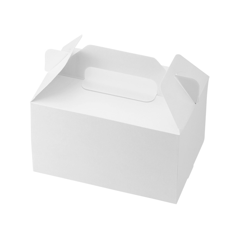 HEIKO 箱 スリムエコキャリーケーキ箱 12×18 ケーキ4~5個用 ホワイト 50枚/包