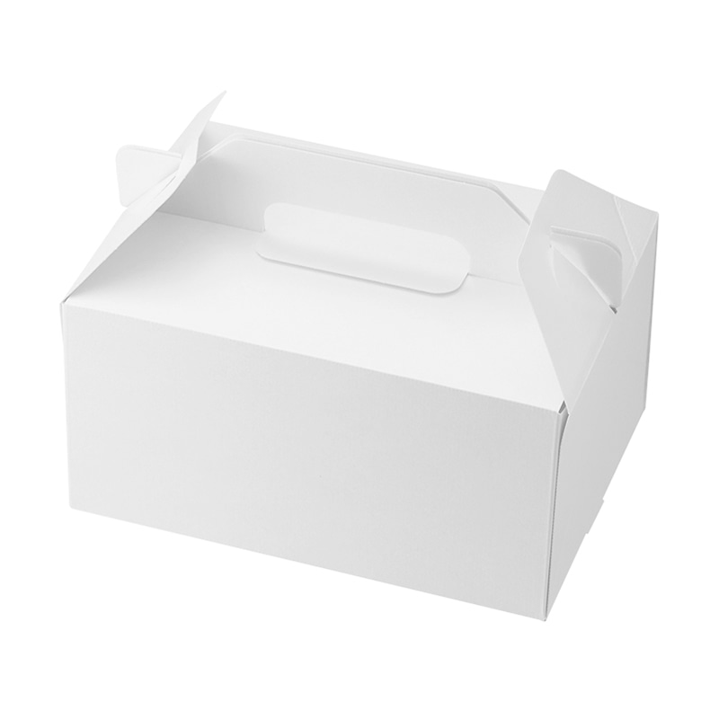 HEIKO 箱 スリムエコキャリーケーキ箱 15×21 ケーキ6~7個用 ホワイト 50枚/包