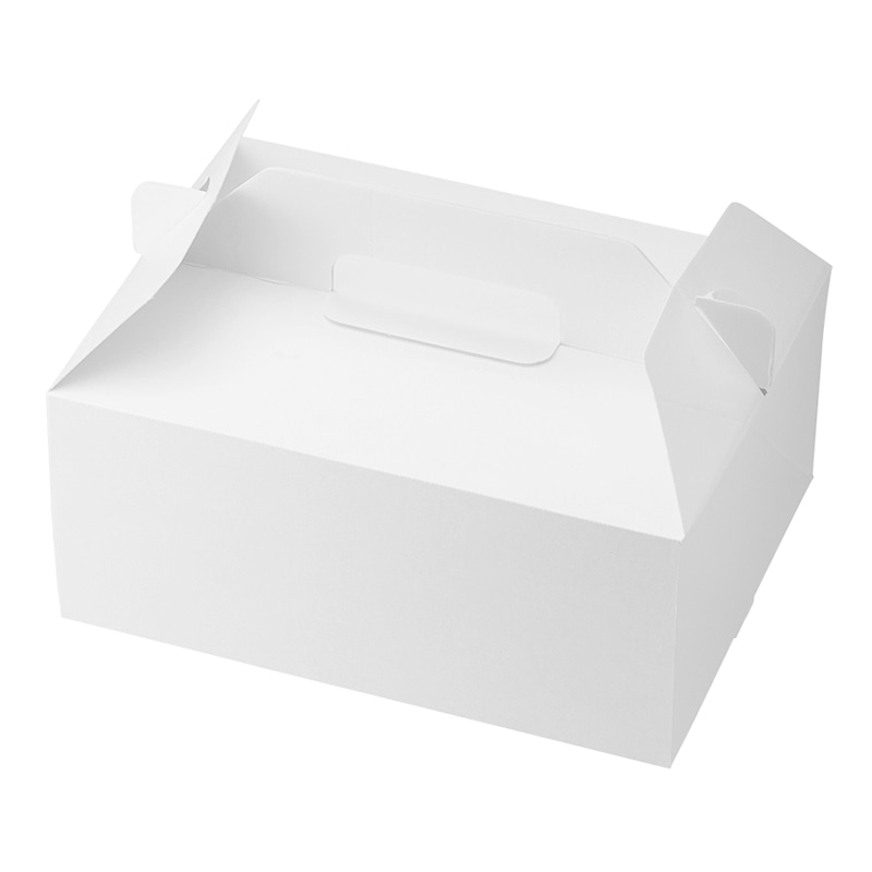 HEIKO 箱 スリムエコキャリーケーキ箱 18×24 ケーキ8~9個用 ホワイト 50枚/包