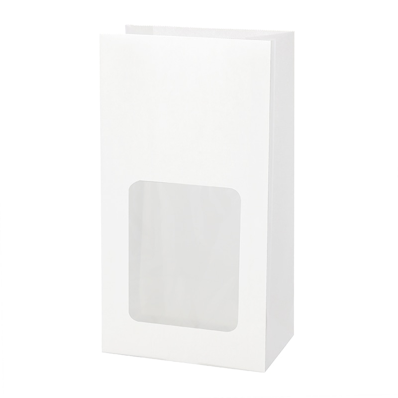 HEIKO NF(ノンフッ素)窓付耐油角底袋 No.6 白無地 100枚/袋