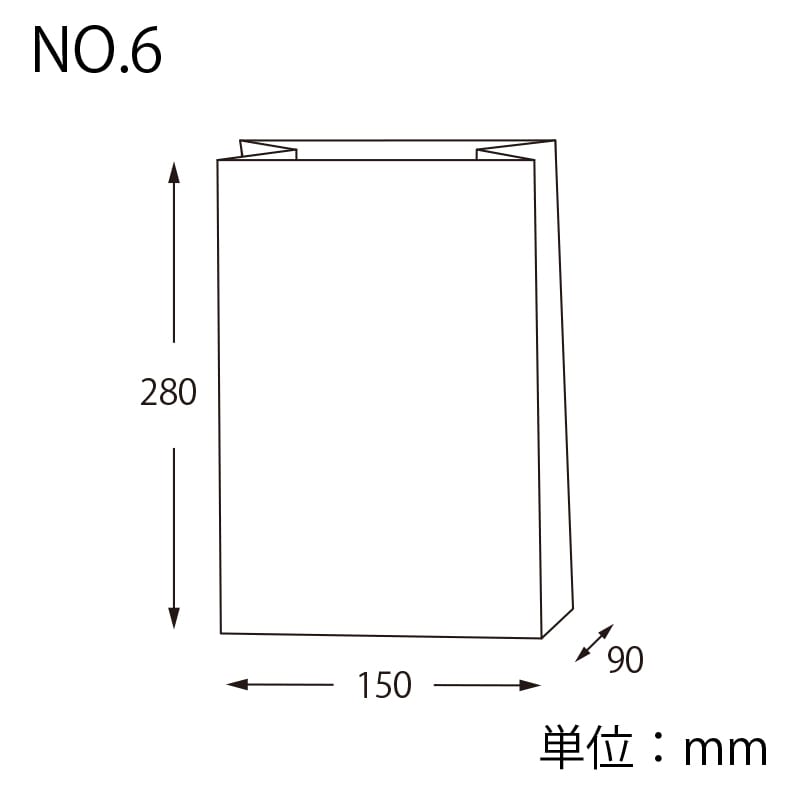 HEIKO NF(ノンフッ素)窓付耐油角底袋 No.6 未晒無地 100枚/袋